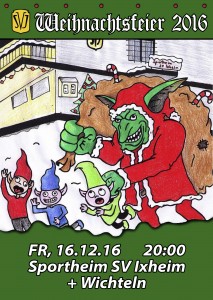 Plakat Weihnachtsfeier 2016
