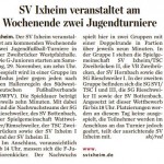 Bericht zum G- und F-Jugenturnier