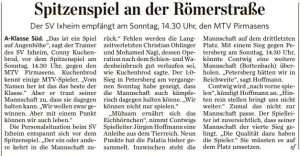 Bericht aus dem Pfälzischen Merkur