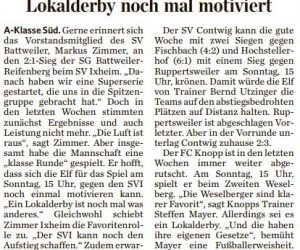 Vorberichte aus dem Pfälzischen Merkur