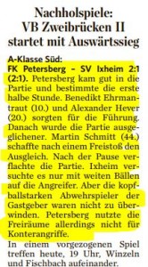 Bericht aus dem Pfälzischen Merkur