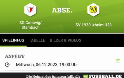 Spielabsage U23